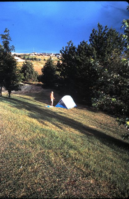 This was our only shelter (not counting the car).