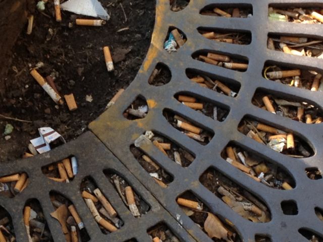 throwing butts on the ground is part of the Paris culture cigarette butts