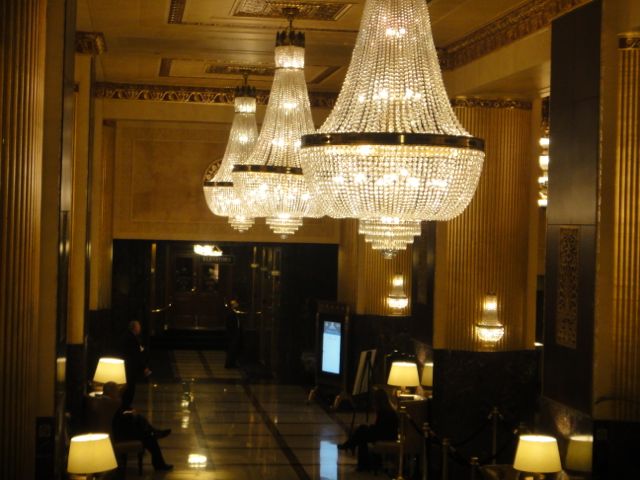 no, I don't expect chandeliers, but they are a good sign... Milwaukee hilton