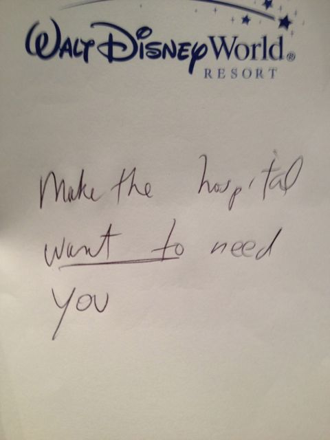 "make the hospital want to need you" (captured from a guest speaker) impromptu speaking skills