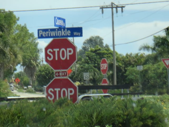 the mayor could blame the tourists or try a better stop sign fixing problems quickly