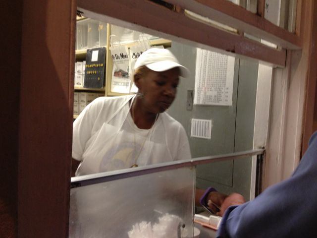 Next! Um, yeah, two bags of beignets please Cafe Du Monde service