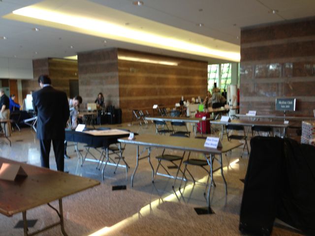 a business fair, with vendors selling their services... Michigan, Fall 2012 business fairs