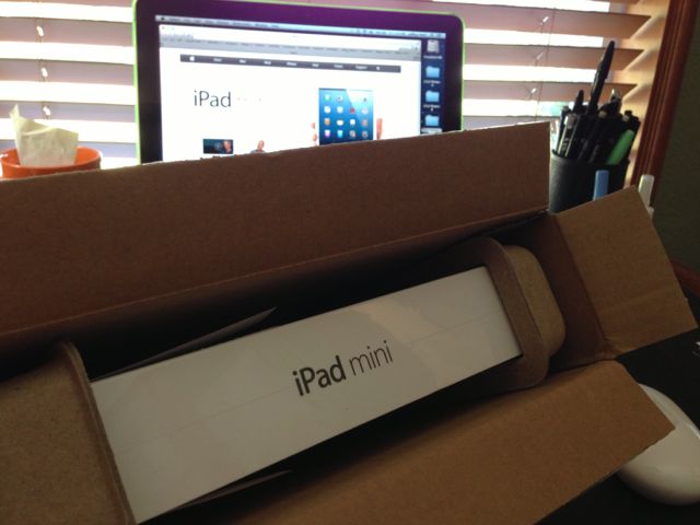 way less subtle than Lane 8's photo today (iPad arrived on doorstep Nov 2, it's launch day) not so subtle