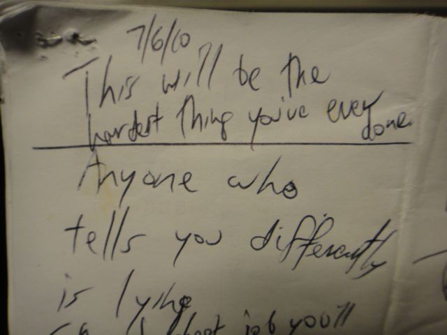 profound message on a napkin