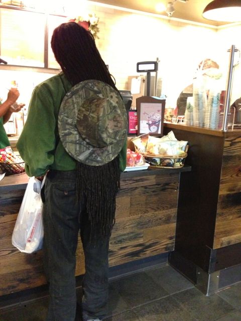 The last time he cut his hair was 15 years ago - there is neither subtlety, nuance, nor simplicity here Picture of a man with extremely long hair from 15 years of growth