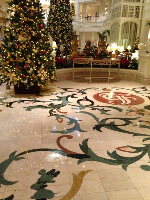 a 15-year career in Resort Operations was left behind to follow a new, uncertain path photo of Disney's Grand Floridian Resort and Spa's lobby Christmas decorations