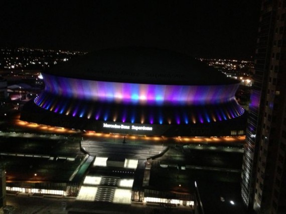 Super Dome at night