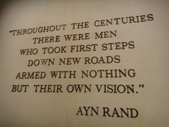 Ayn Rand quote at Disney's American Adventure