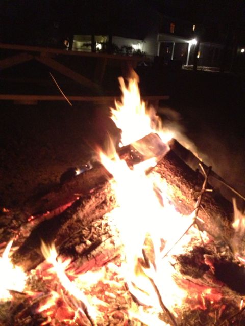 Central Florida homeowner backyard campfire