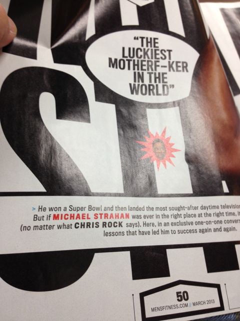 Michael Strahan feature in Men's Fitness Magazine