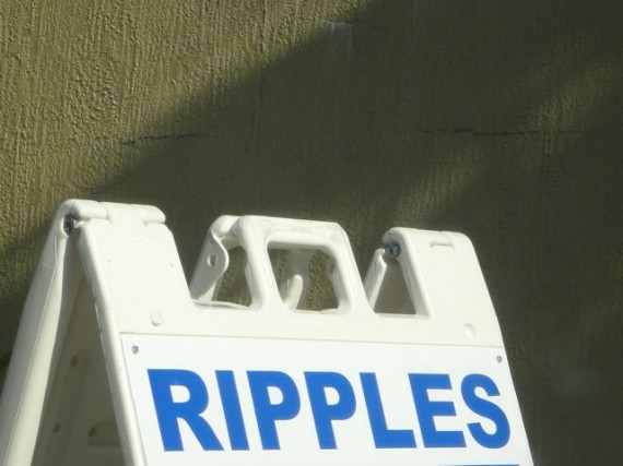 sign labeled Ripples