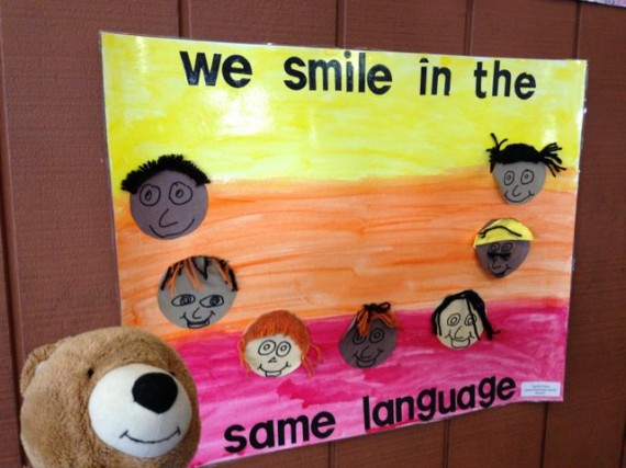 Child's art poster celebrating diversity