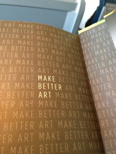 Art is never giving the same speech twice.