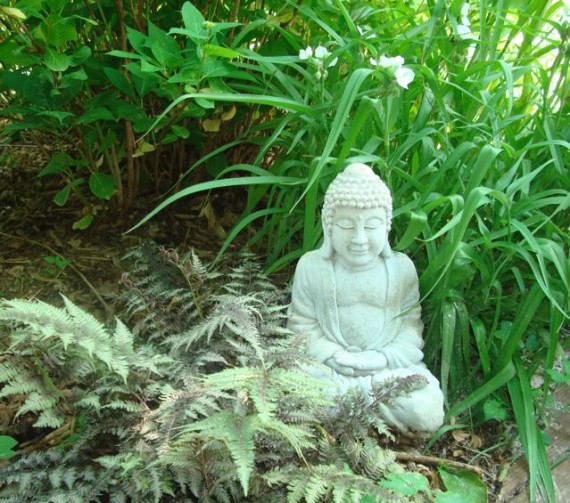 Buddha statue in garden