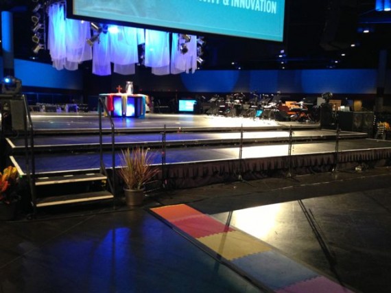 Big theater in the round stage at Orange County Convention Center