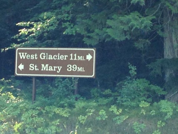 Glacier National Park sign