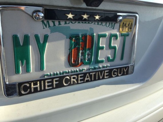 Florida vanity license plate