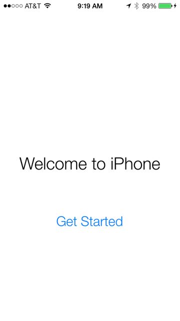 iPhone screen