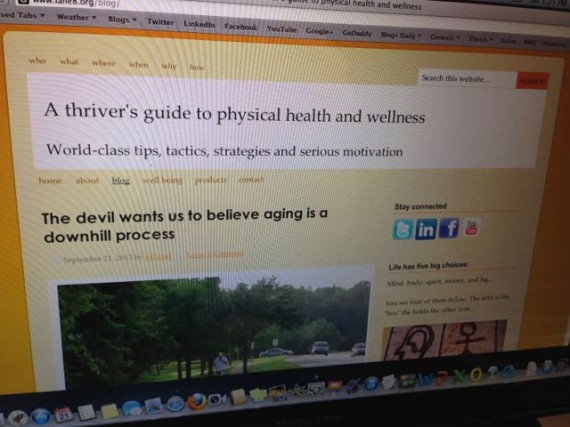 jeff noel's health blog Lane 8 .org
