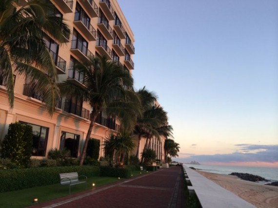 The Breakers ocean front sidewalk