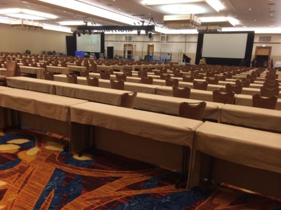 Giant meeting space for keynote speech 