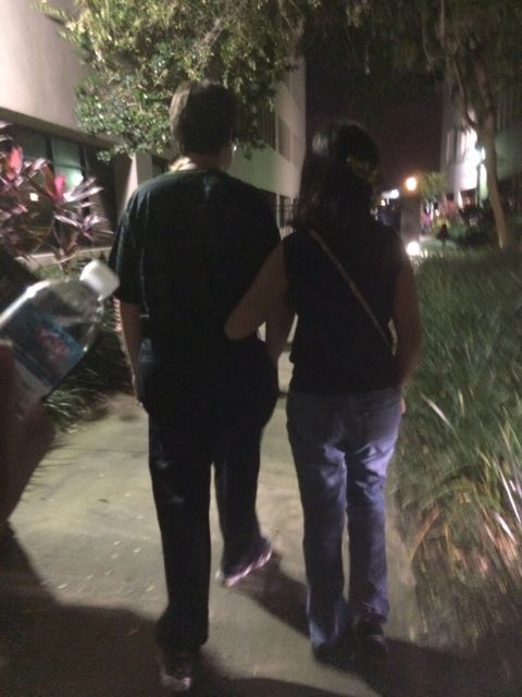 teenagers embracing