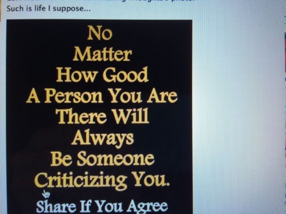 Facebook update screen shot