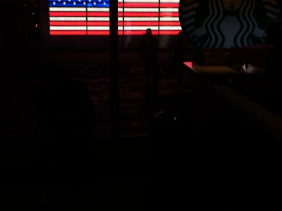 Starbucks in Times Square at 6am