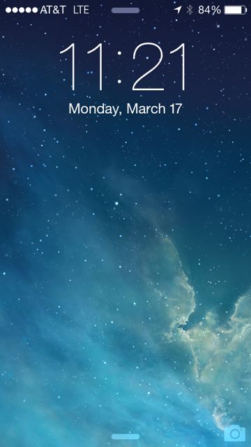 iPhone 5s homepage screen shot