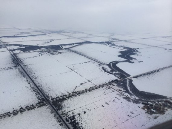 Winnipeg Manitoba in early April covered in snow
