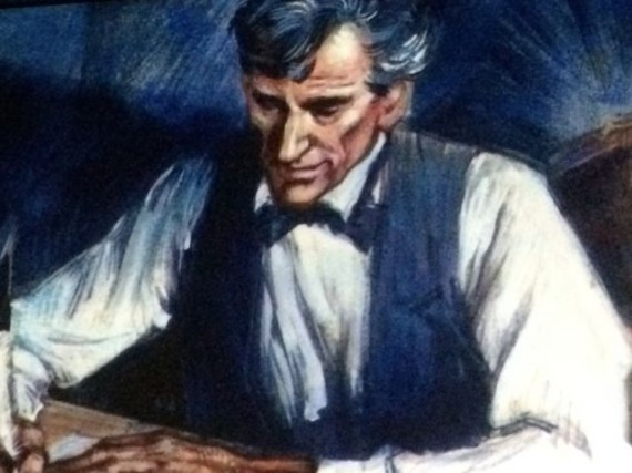 Abraham Lincoln writing letter