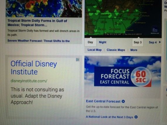 weather.com screen shot advertisements