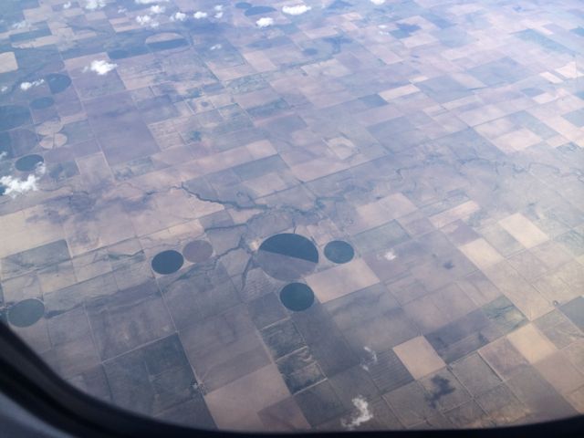 Mickey Mouse shape in midwestern farm field from 35k feet