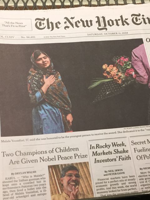 Malala Noble Peace Prize winner