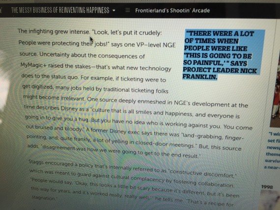 Fast Company Article on Disney My Magic project