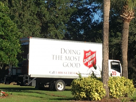Salvation Army pickup truck