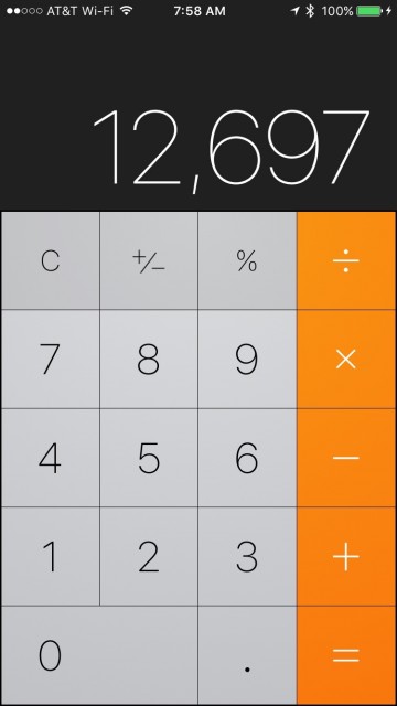 iPhone calculator 