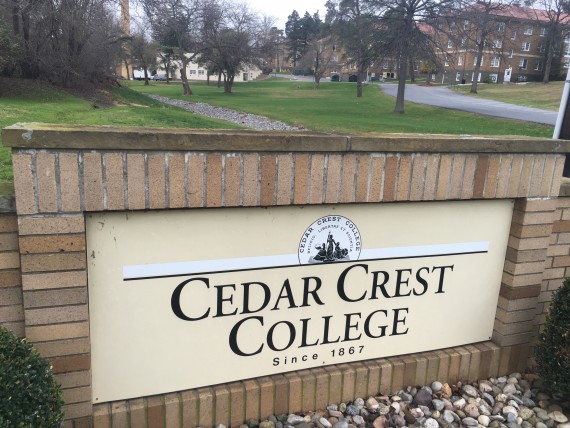Cedar Crest College sign