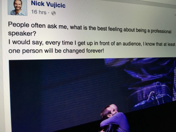 Nick Vujicic Facebook