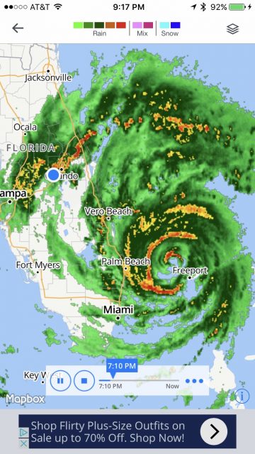 Hurricane Matthew radar photo