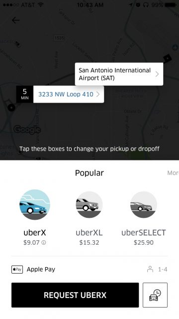 Uber choices