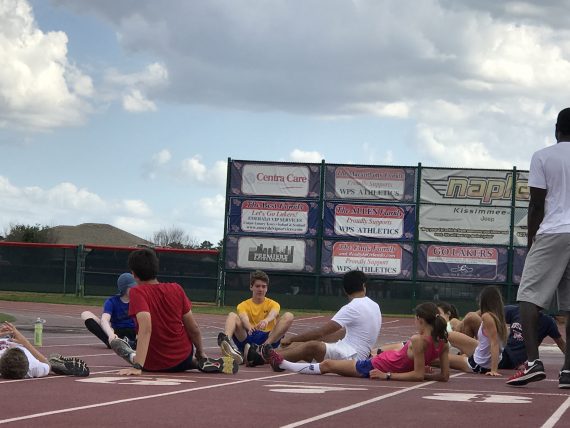 High school track practice