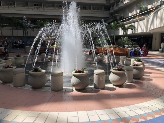 Orlando Airport indoor fountain