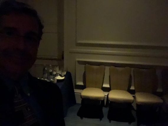 backstage before speech