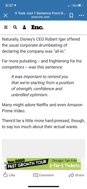 Bob Iger quote