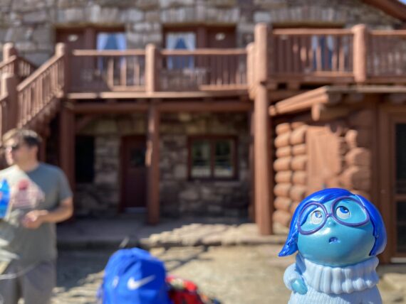 Jody Maberry and sadness figurine from Pixar