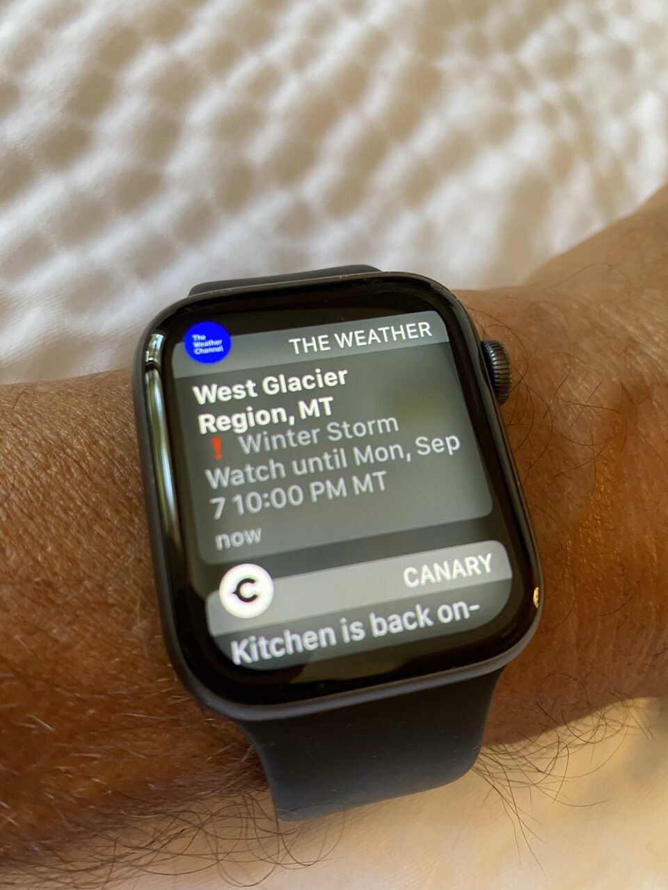Apple Watch weather update