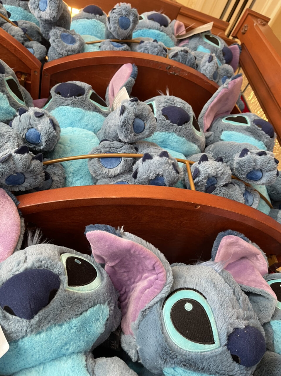 Stitch plush toys display 