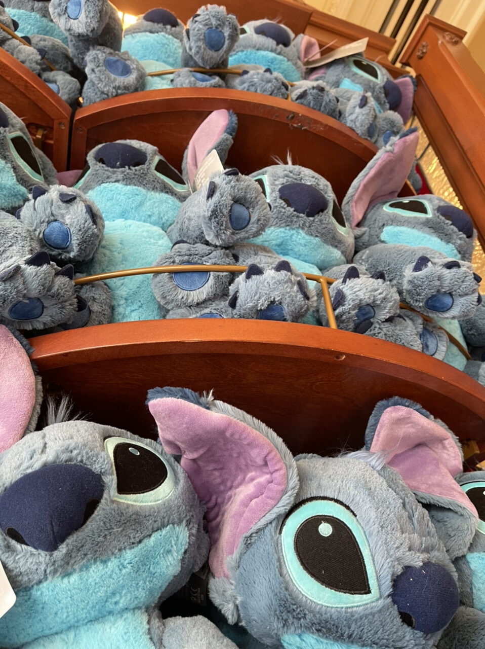 Stitch plush toys display